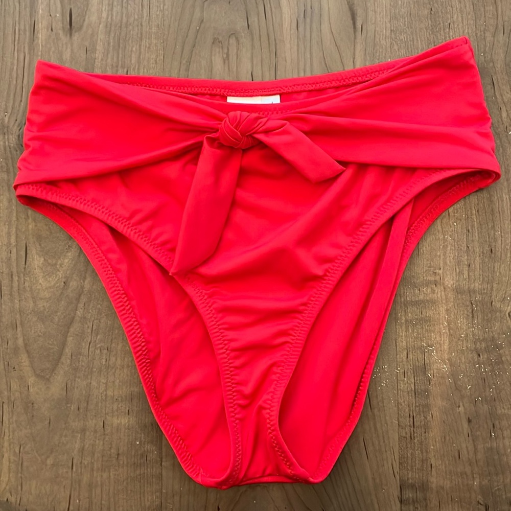 Trina Turk Size 4 Bright Coral Bikini Bottom in EUC